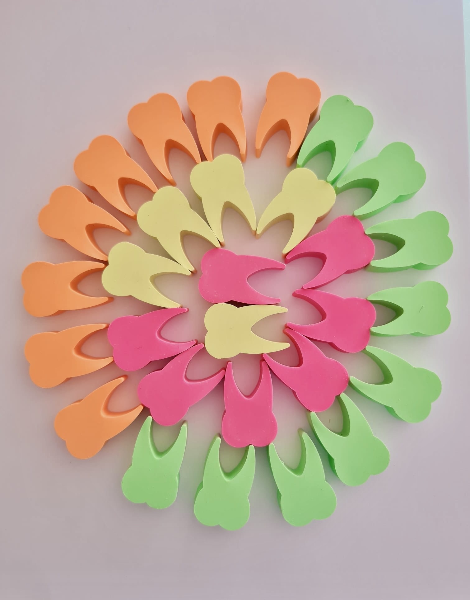Di� Fig�rl� Neon Renkli Silgi Seti