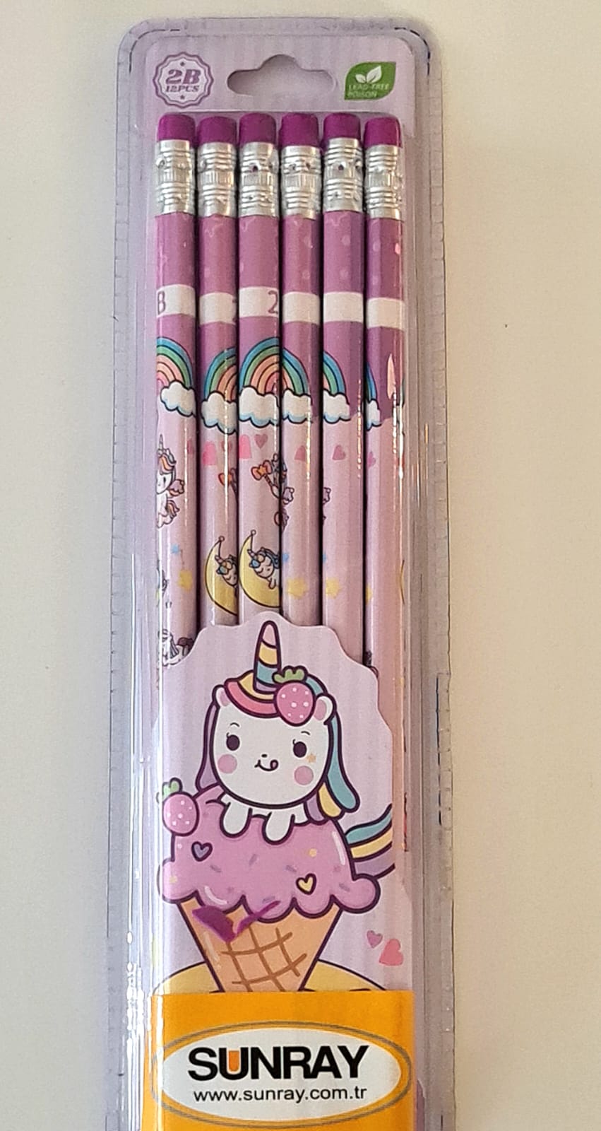 Pembe Dondurmal Unicornlu Kalem Seti