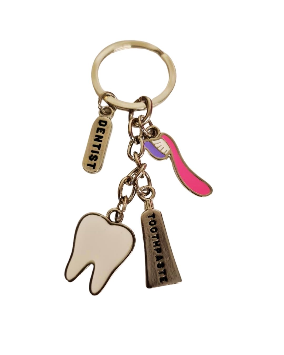 Pembe Charml Silver Anahtarlk