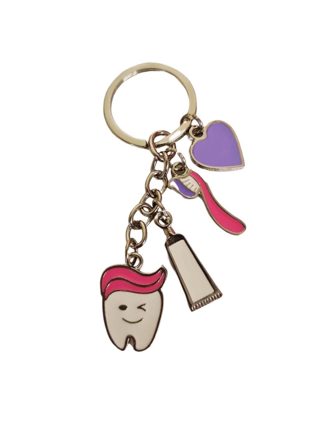 Pembe Di Macunu Charml Anahtarlk Silver
