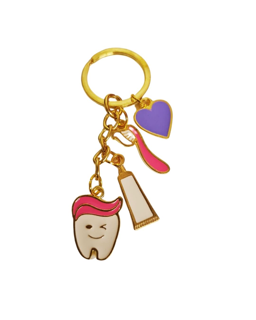 Pembe Di Macunu Charml Anahtarlk Gold