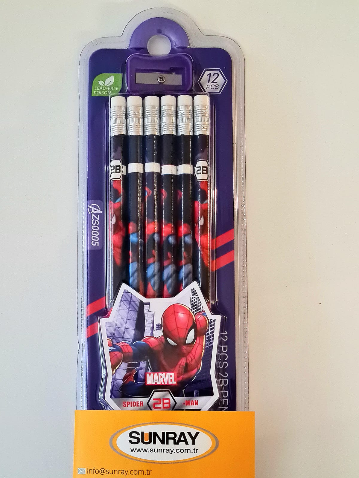 Mavi SipederMan Kalem Seti 